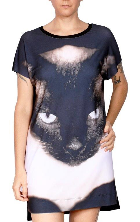 camiseta-vestido-premium-gato-frente-usenatureza