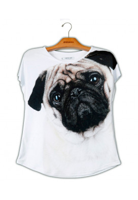 Camiseta Premium Evasê Pug