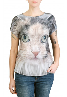 camiseta-estampada-gato-cinza