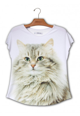 Camiseta Premium Evasê Gato Dourado